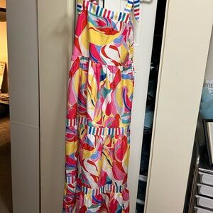 Colorful Strappy Maxi Dress